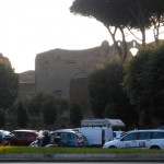 View of Palatine Hill/Circus Maximus (not sure) from far before approaching, Rome