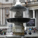St. Peters Square Fountain, Vatican City, Rome, Italy