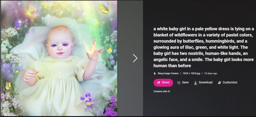 ET-looking Baby Generated by Bing Image Generator